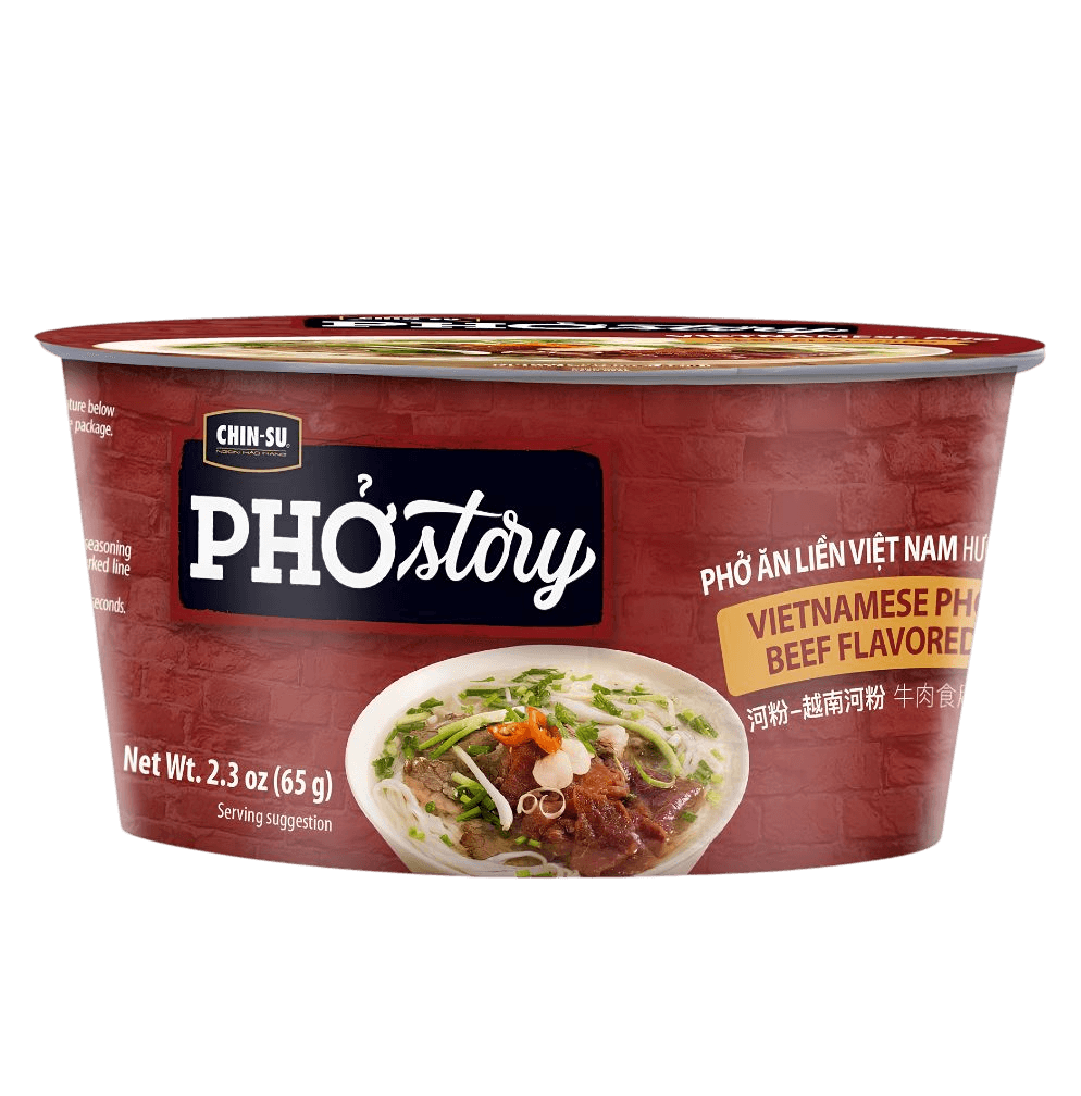 CHIN-SU Pho Story Vietnamese Beef Flavored Instant Noodle Bowl