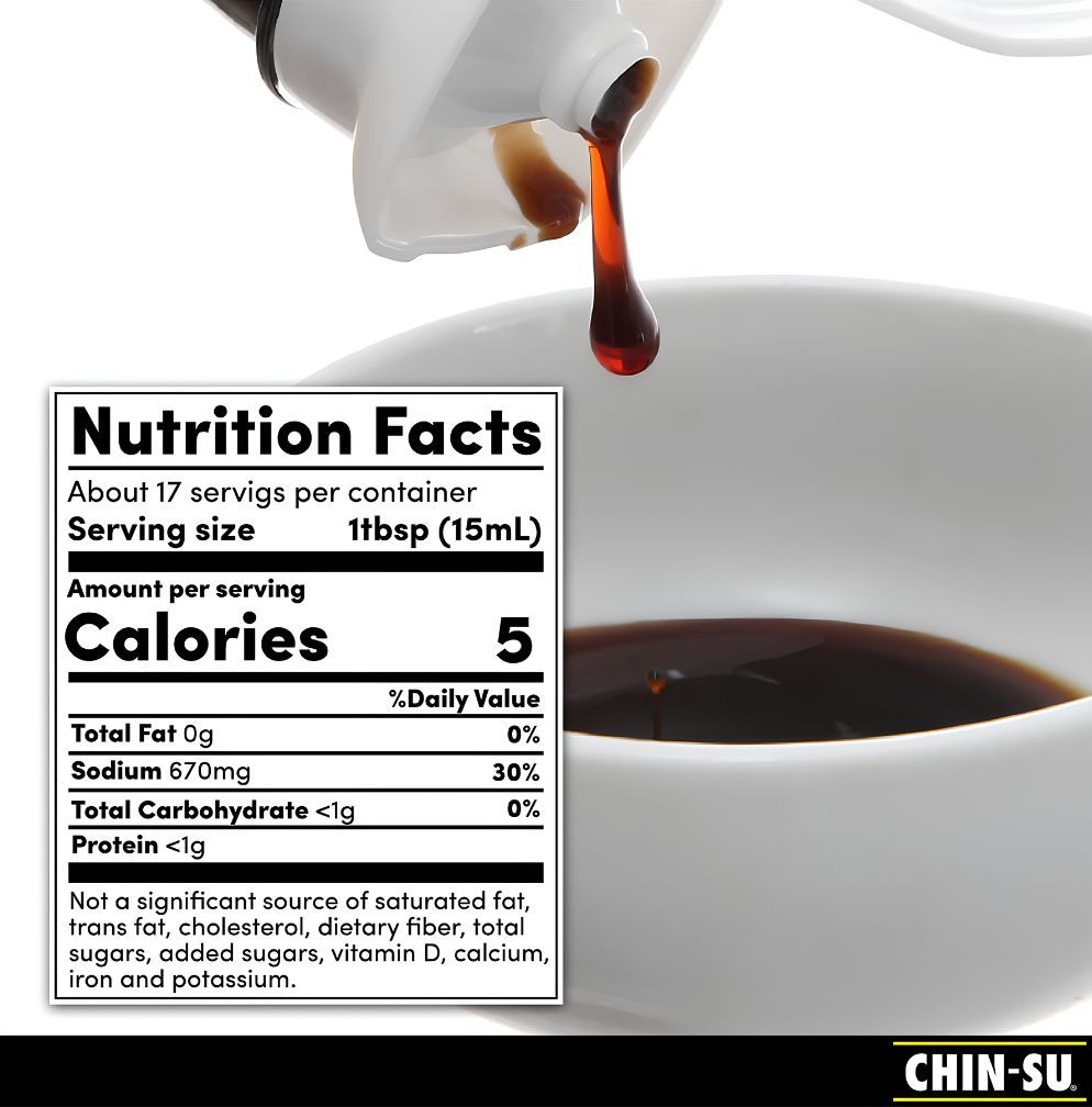 chin-su premium soy sauce nutrition fact