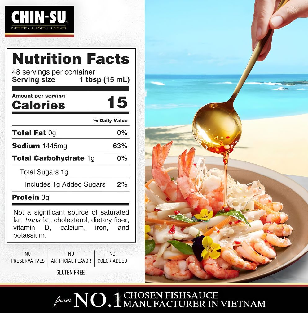 chin-su premium vietnamese fish sauce nutrition fact