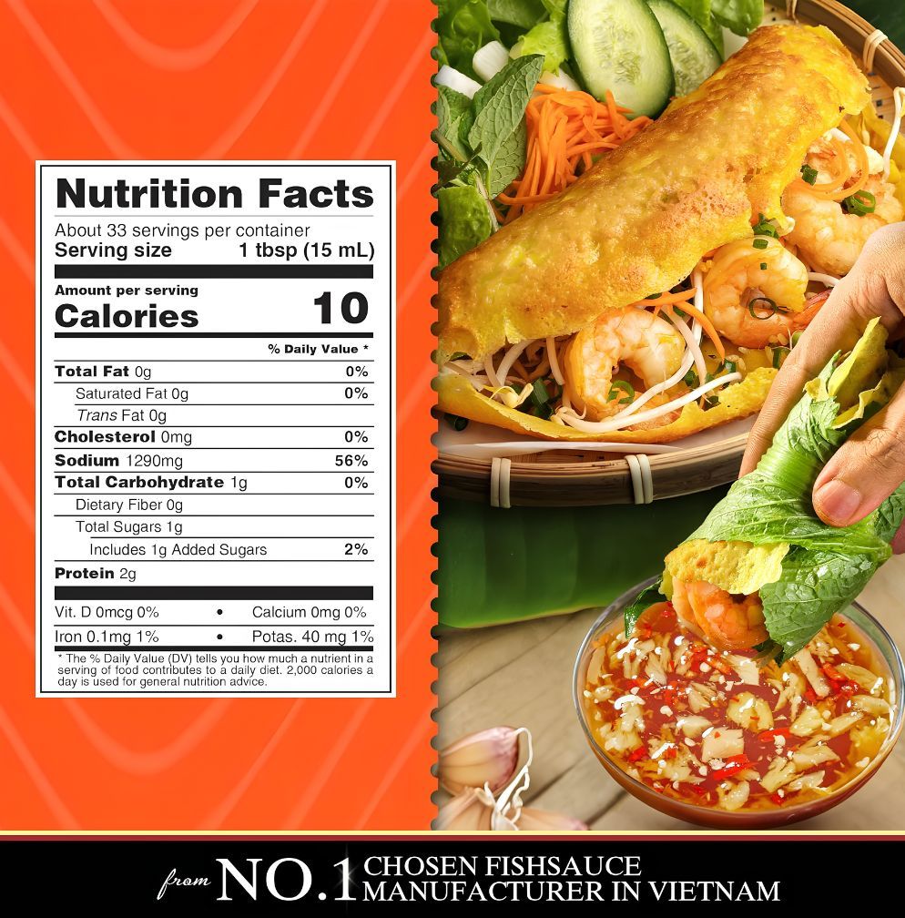 chin-su salmon fish sauce nutrition facts