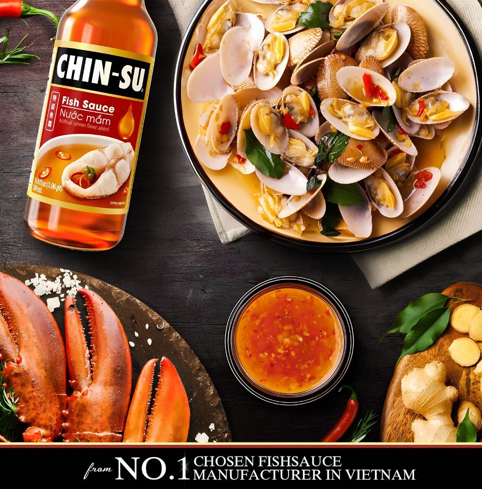 chin-su salmon fish sauce with seafood