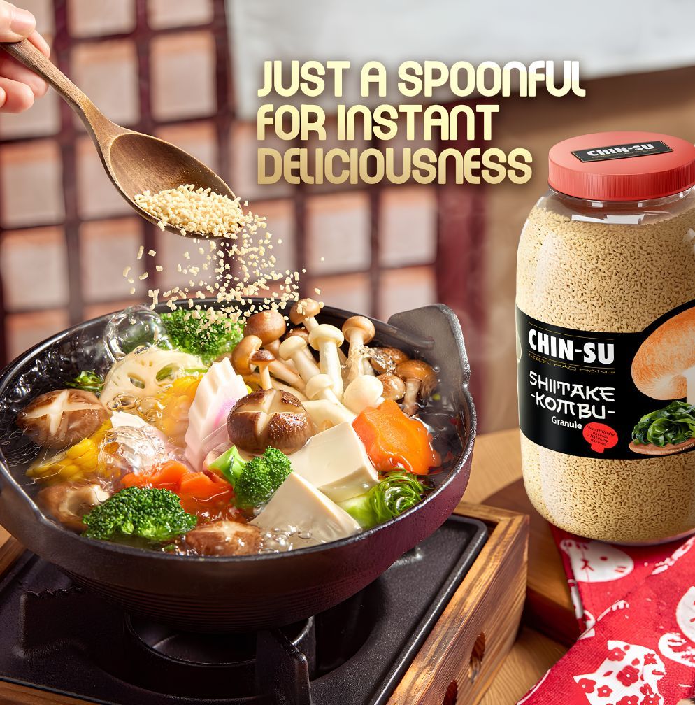chin-su shiitake and kombu granules for cooking