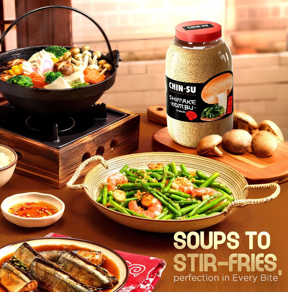 chin-su shiitake and kombu granules for stir-fries
