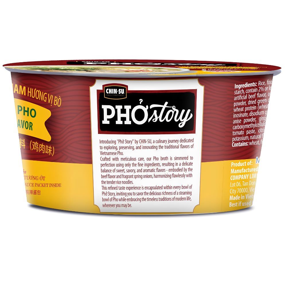 chin-su vietnamese pho noodle bowl chicken flavor