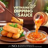 chin-su dipping fish sauce with spring roll