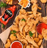 chin-su hot sauce original with chicken