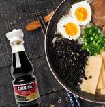 chin-su premium soy sauce with rice