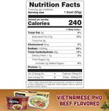 pho vietnamese beef flavored instant noodle bowl nutrition facts
