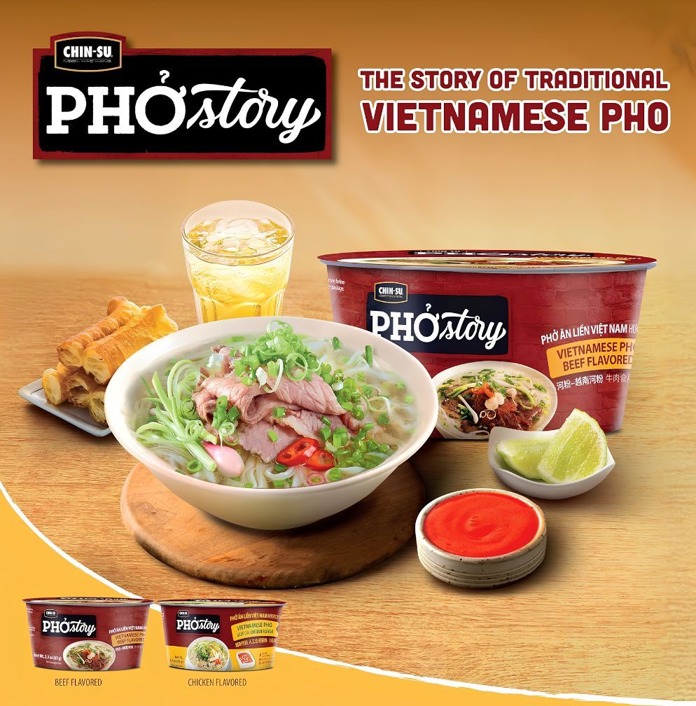 vietnamese pho beef flavored instant noodle bowl
